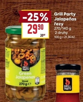 Papričky Jalapenos Grill Party