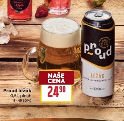 Pivo světlý ležák Proud