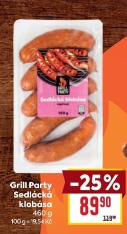 Sedlácká klobása Grill Party