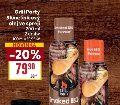 Slunečnicový olej ve spreji Grill Party