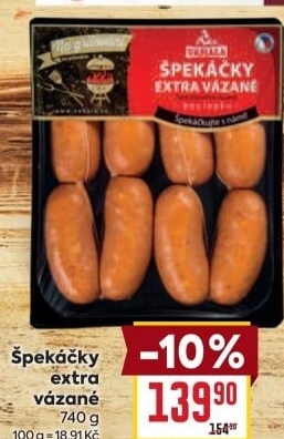 Špekáčky extra vázané Váhala