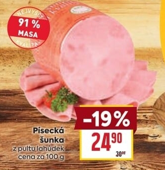 Šunka písecká nejvyšší kvality Maso uzeniny Písek