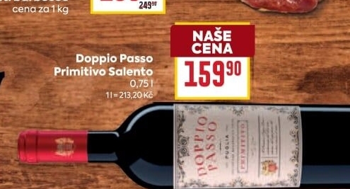 Víno Salento Primitivo Doppio Passo