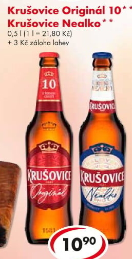Pivo světlé výčepní Originál Královská 10° Krušovice
