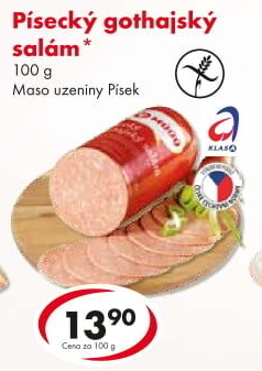 Salám Gothaj Maso uzeniny Písek