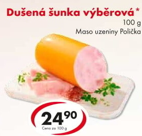 Šunka dušená výběrová Maso uzeniny Polička