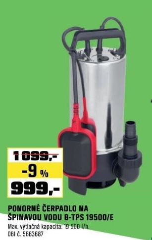 Čerpadlo na špin.vodu 1100W