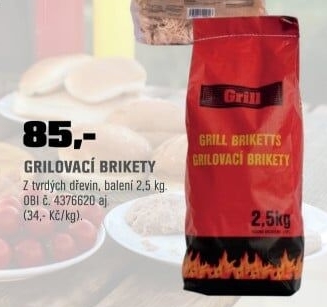 Grilovací brikety2,5 kg