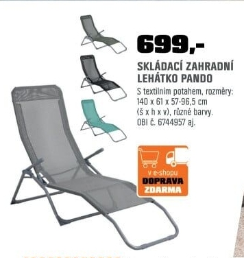 Lehátkoskládací zahradní šedé