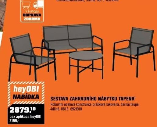 Set zahrad. nábytkuTapena če rný/taupe