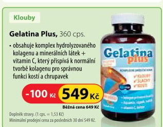 Doplněk stravy Plus Gelatina