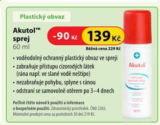 Obvaz plastický ochranný ve spreji Akutol