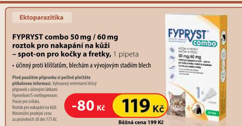 Prevence antiparazitní pro kočky Fypryst Combo Krka