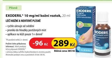 Roztok na mykózu Exoderil