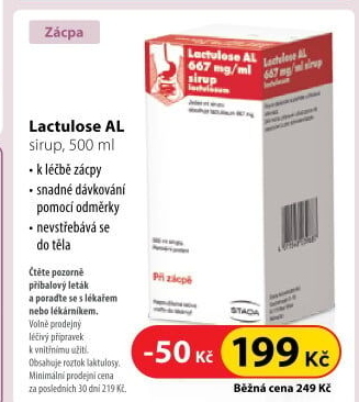 Sirup proti zácpě Lactulose Al