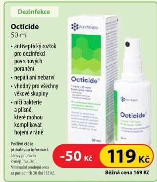 Sprej na hojení ran Octicide Phyteneo