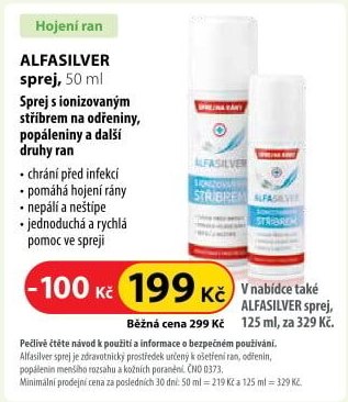 Sprej na rány AlfaSilver