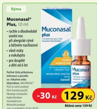 Sprej nosní Muconasal Plus
