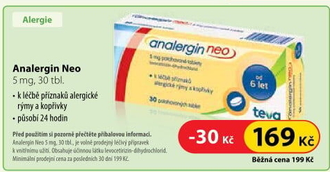Tablety proti alergii Neo Analergin
