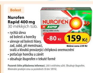 Tablety proti bolesti Nurofen Rapid