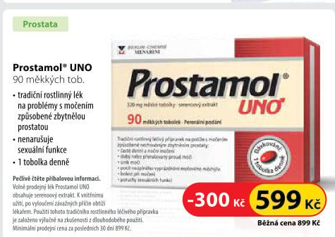 Tobolky při problémech s prostatou Prostamol Uno