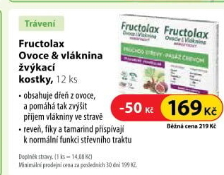 Žvýkací tablety na zažívání Fructolax Ortis