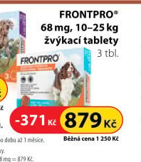 Žvýkací tablety pro psy proti klíšťatům a blechám Frontpro