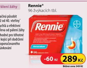 Žvýkací tablety proti pálení žáhy Rennie