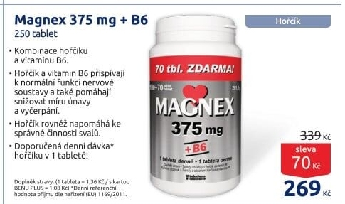 Doplněk stravy Magnex + B6
