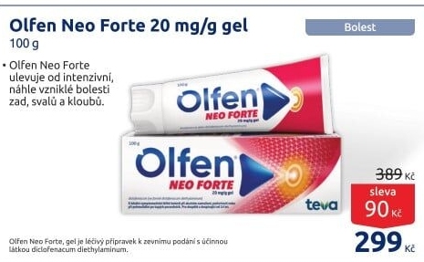 Gel proti bolesti a zánětu kloubů Olfen Neo Forte