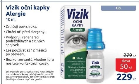 Kapky oční Vizik