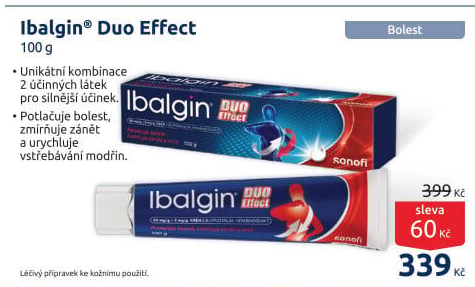 Krém proti bolesti Duo effect Ibalgin