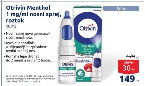 Nosní sprej 1 mg/ml Otrivin