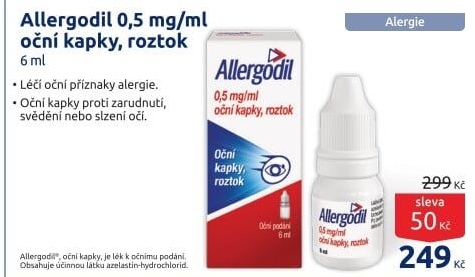 Oční kapky Allergodil