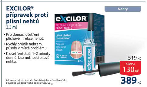 Roztok na léčbu plísně nehtů Excilor