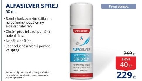Sprej na rány AlfaSilver