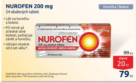 Tablety proti bolesti 200 Nurofen