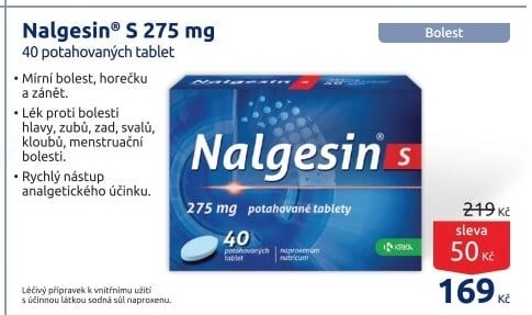 Tablety proti bolesti Nalgesin S