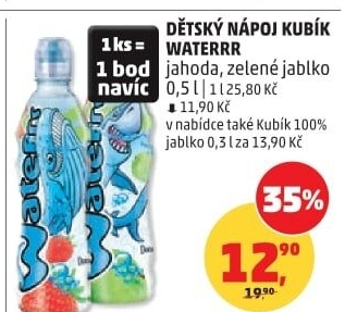 Ochucená voda Waterrr Kubík