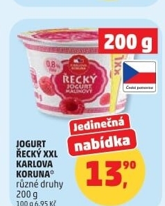 Ochucený jogurt řecký Karlova Koruna