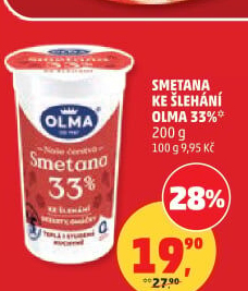 Smetana ke šlehání Olma 33%