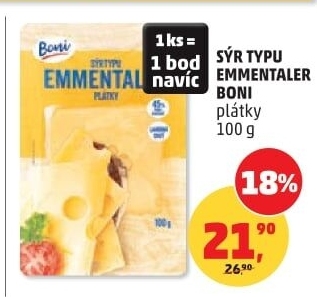 Sýr ementálského typu Boni