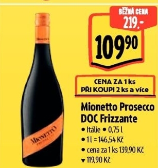 Frizzante Prosecco Treviso Doc Mionetto