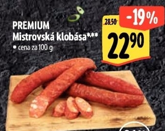 Klobása mistrovská Premium