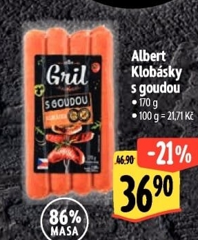 Klobása s goudou Albert Gril