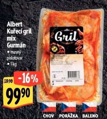 Kuřecí mix na gril Gurmán Gril Albert