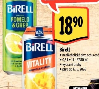 Nealkoholické pivo ochucené Birell