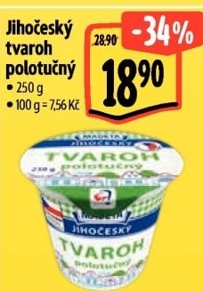 Tvaroh polotučný Jihočeský Madeta