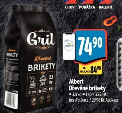 Dřevěné brikety Albert Gril