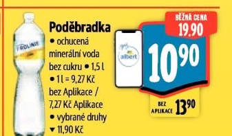 Ochucená voda Poděbradka Prolinie